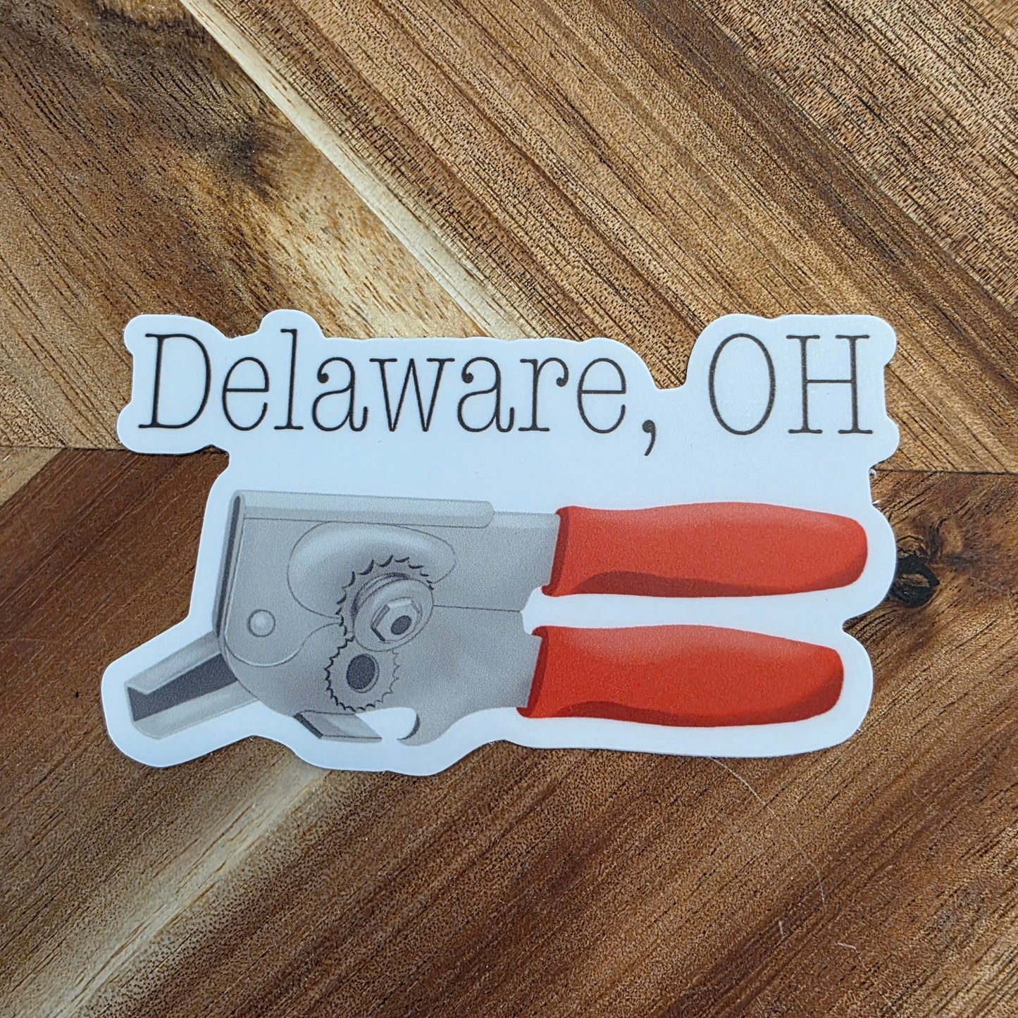 Delaware, Ohio Can Opener Sticker