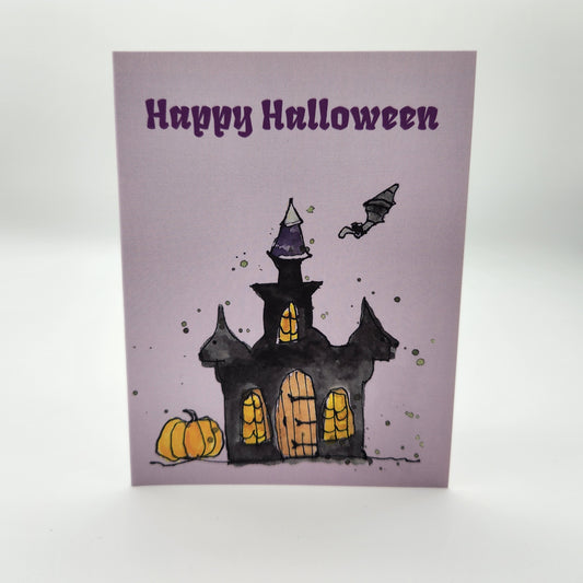 Haunted House Halloween Card