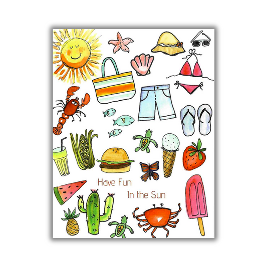 Have Fun in the Sun Note Card