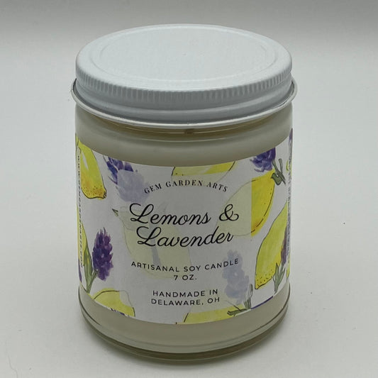 Lemons and Lavender Handmade Soy Candles and Wax Melts