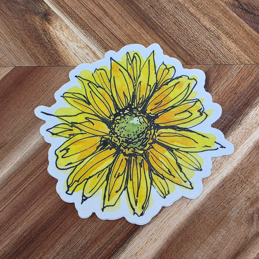 Big Yellow Sunflower Sticker