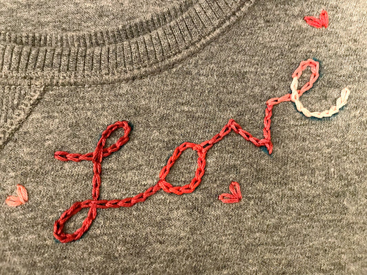 "Love" Embroidery - February 7, 10:30-12:30