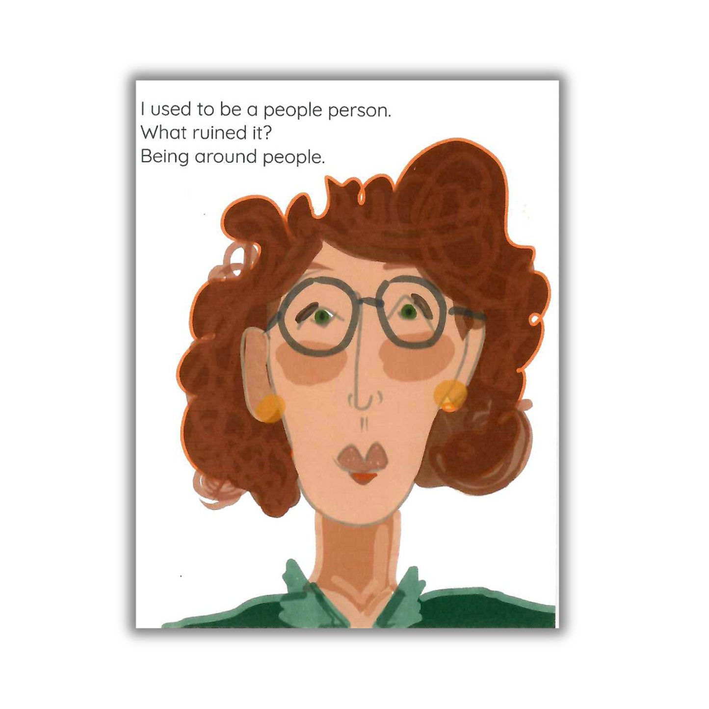 I Used to Be a People Person Card (Snarky)