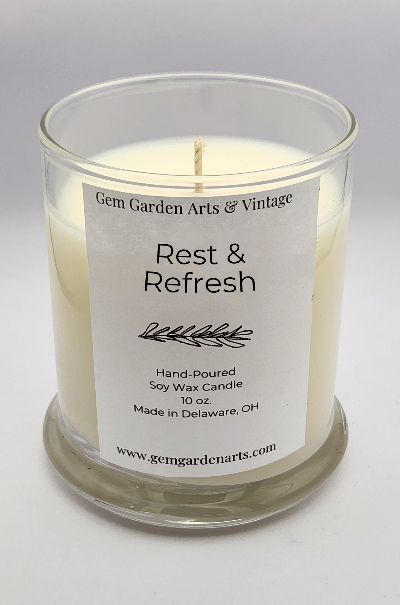 Rest & Refresh Hand-Poured Soy Wax Candle