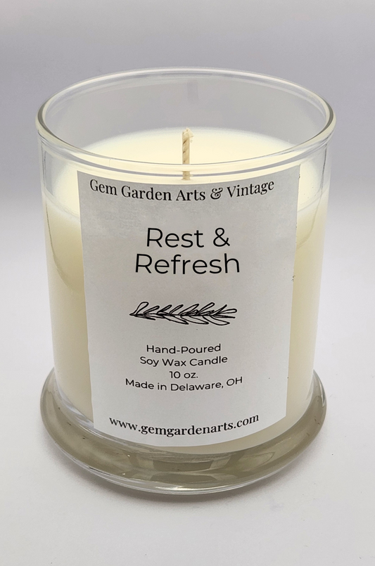 Rest & Refresh Hand-Poured Soy Wax Candle