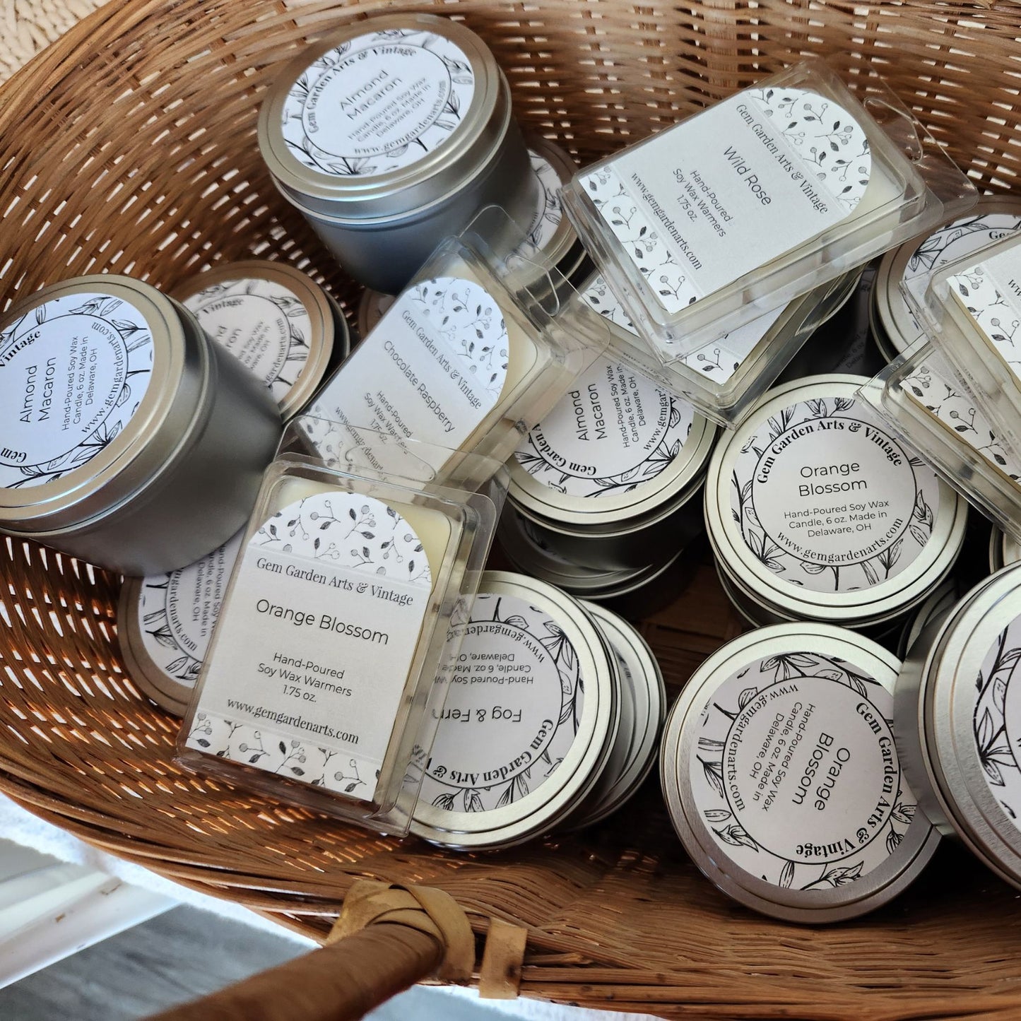 Orange Blossom Hand-Poured Soy Wax Candle, 6 oz