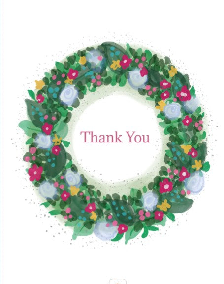Thank You Card with Wreath
