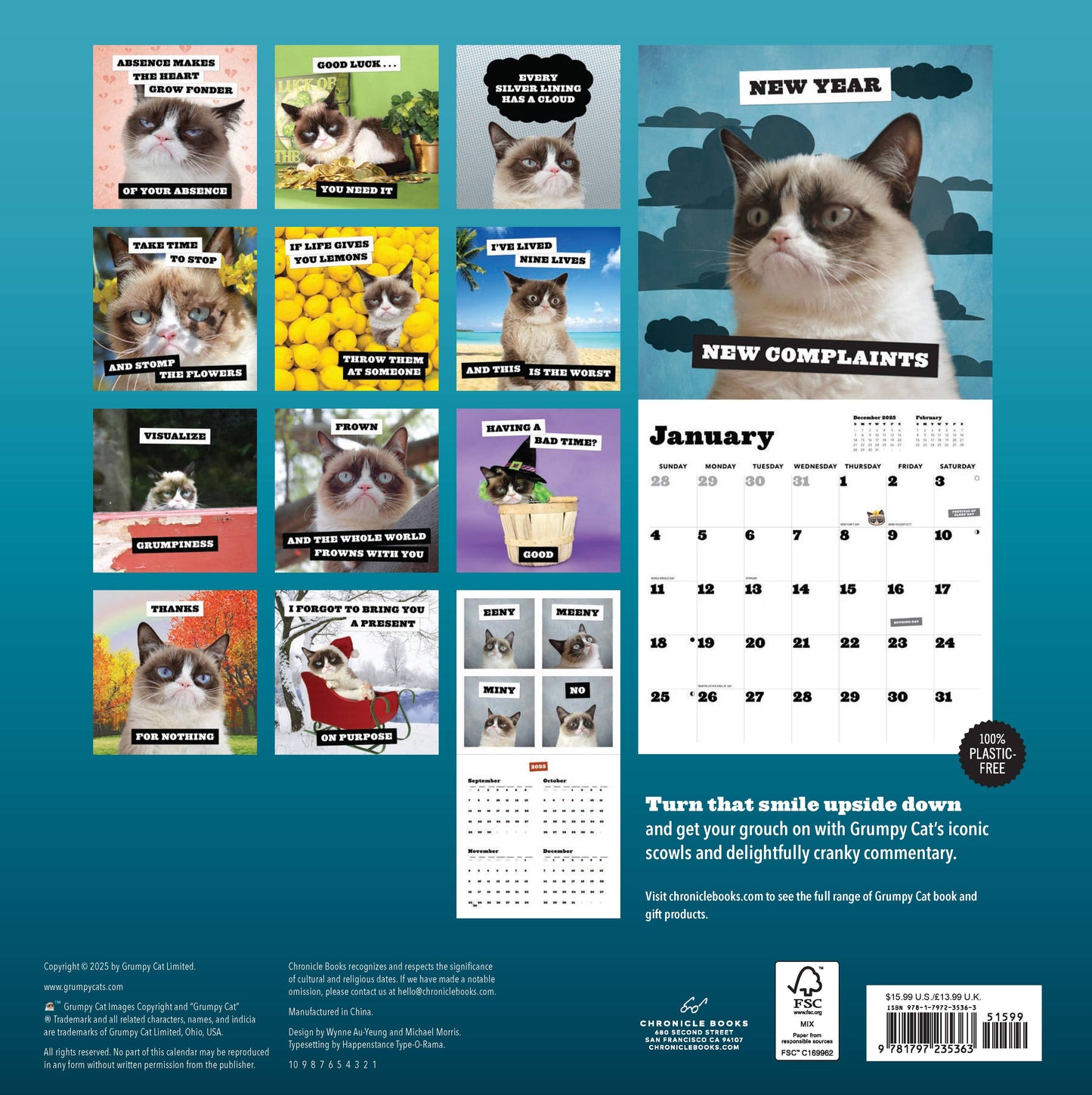 Grumpy Cat 2026 Wall Calendar