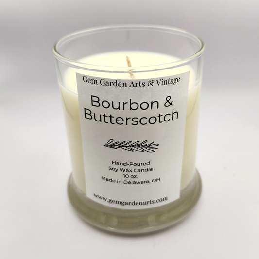 Bourbon & Butterscotch Soy Candle, 10 oz jar