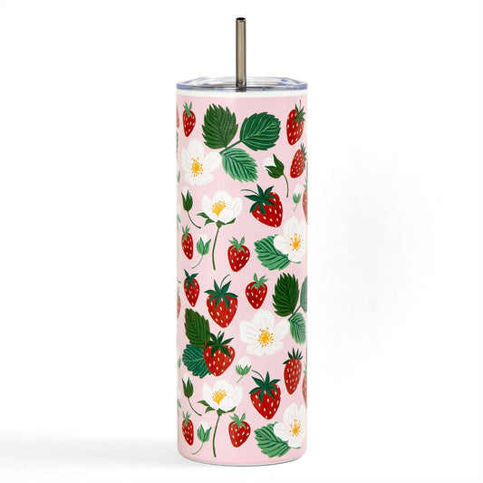 Strawberry Patch 20oz Stainless Steel Skinny Tumbler