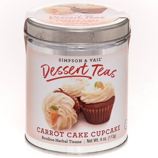 Carrot Cake Cupcake Rooibos Herbal Tisane - 4 Ounce Tin