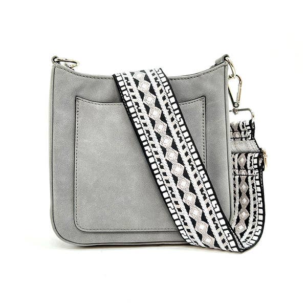 "Ashley" Suede Vegan Leather Crossbody