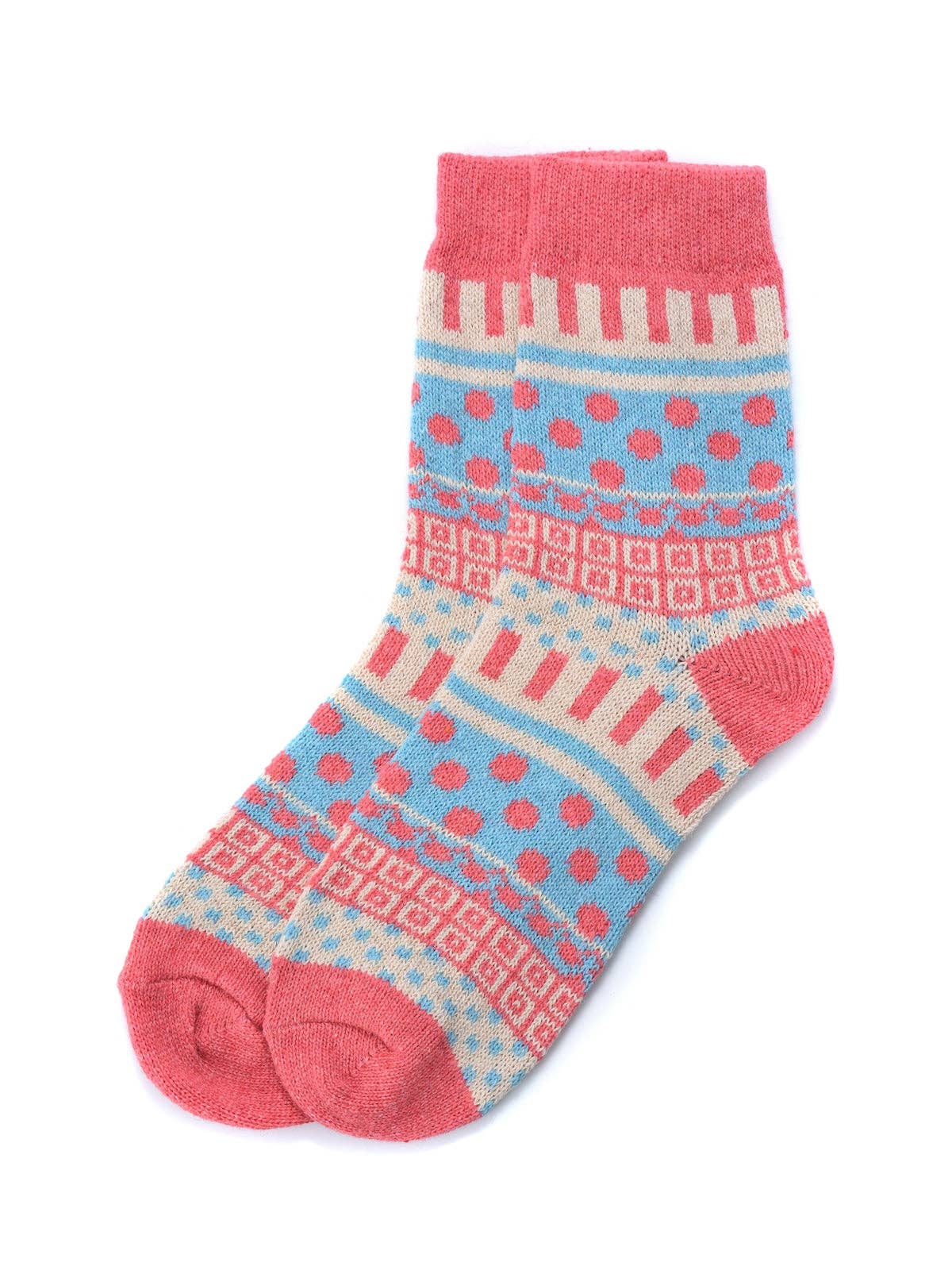Rufia - 5 Pairs Bohemian Wool-Blend Socks Set - Brights