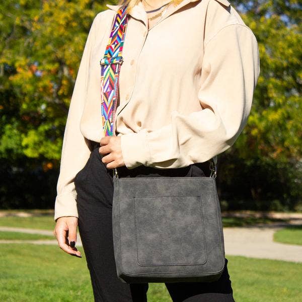 "May" Suede Vegan Leather Crossbody