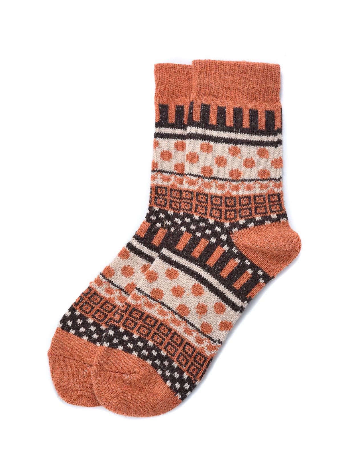 Rufia - 5 Pairs Bohemian Wool-Blend Socks Set - Brights