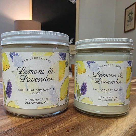 Lemons and Lavender Handmade Soy Candles and Wax Melts