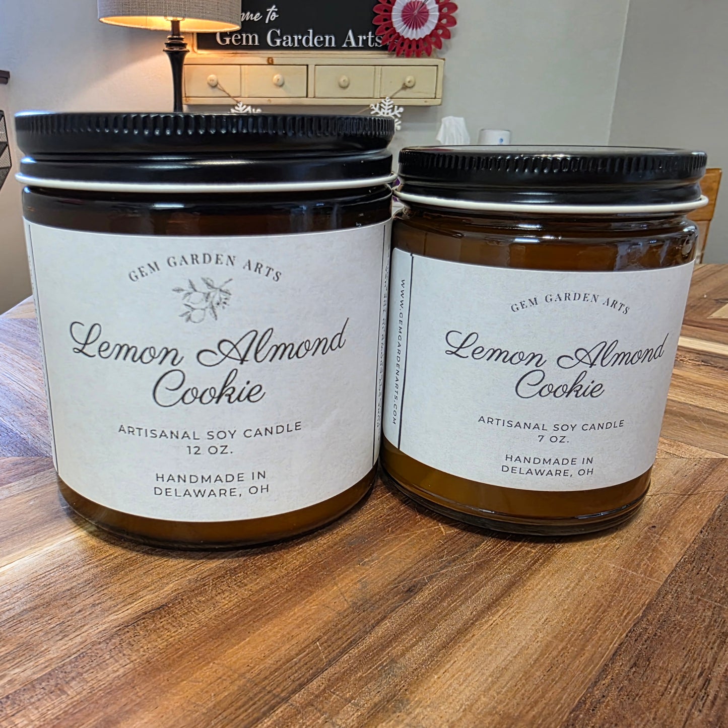Lemon Almond Cookie Handmade Soy Candles