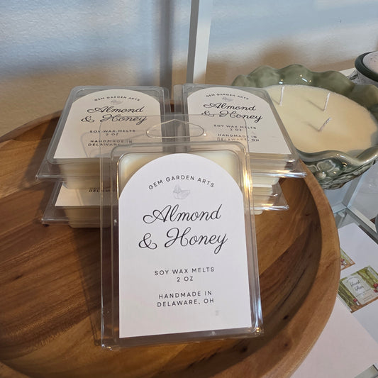 Almond & Honey Hand-Poured Soy Wax Melts, 2 oz